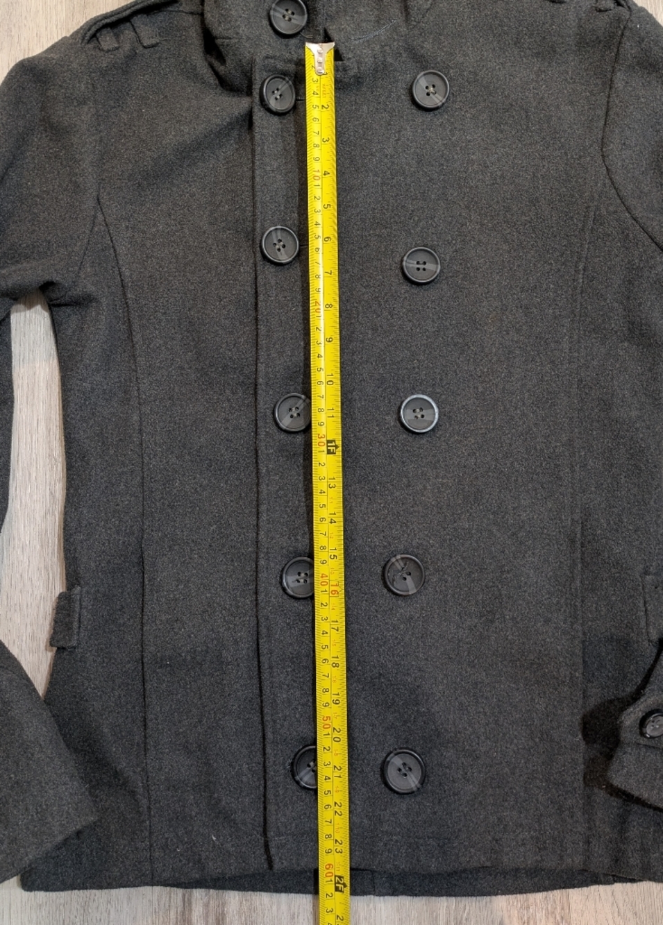 Urban Heritage Charcoal Gray Wool Pea Coat - Size Medium - Picture 6 of 7